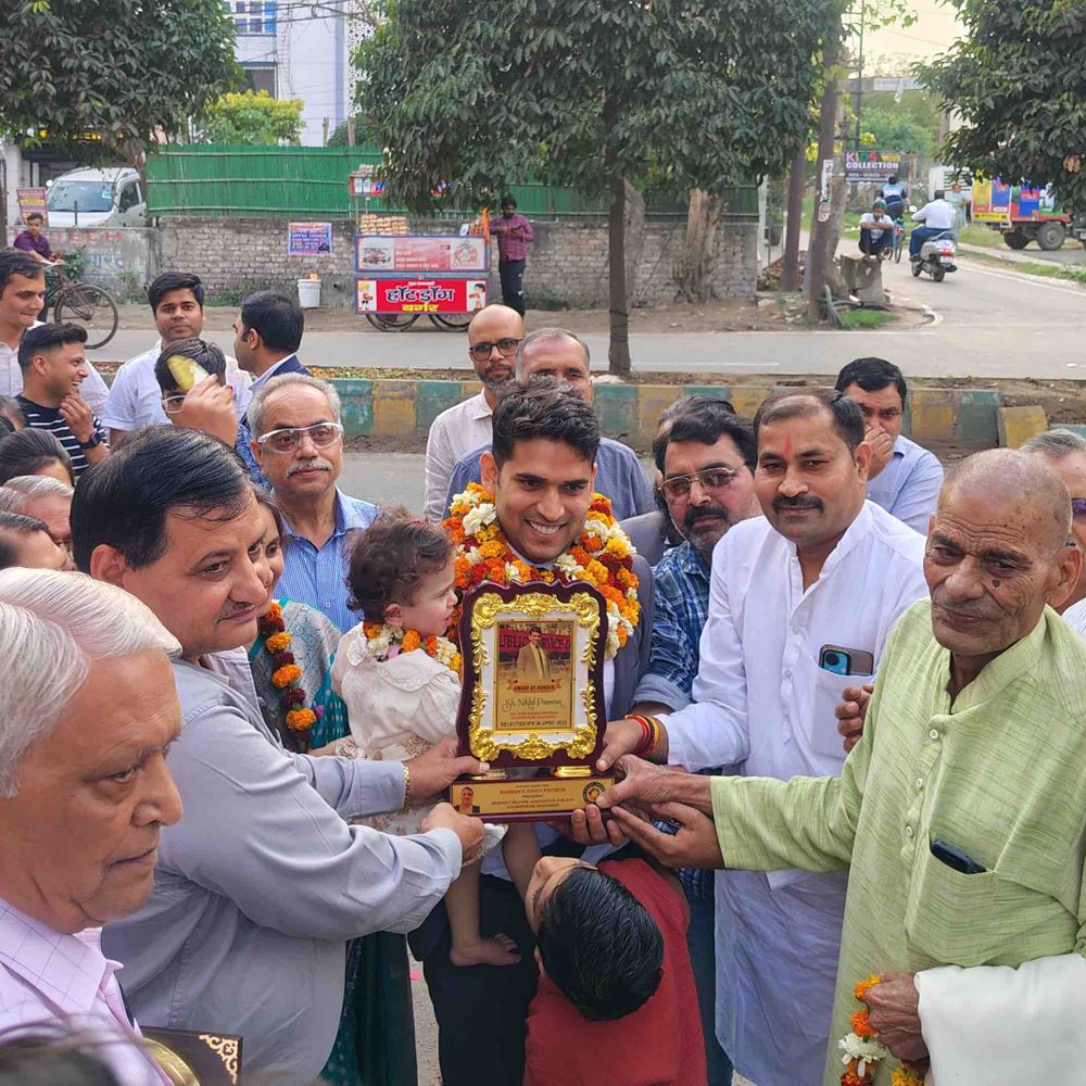 निखिल पवार को UPSC में 615वीं रैंक मिली:गोविंदपुरम में घर पहुंचने पर हुआ स्वागत