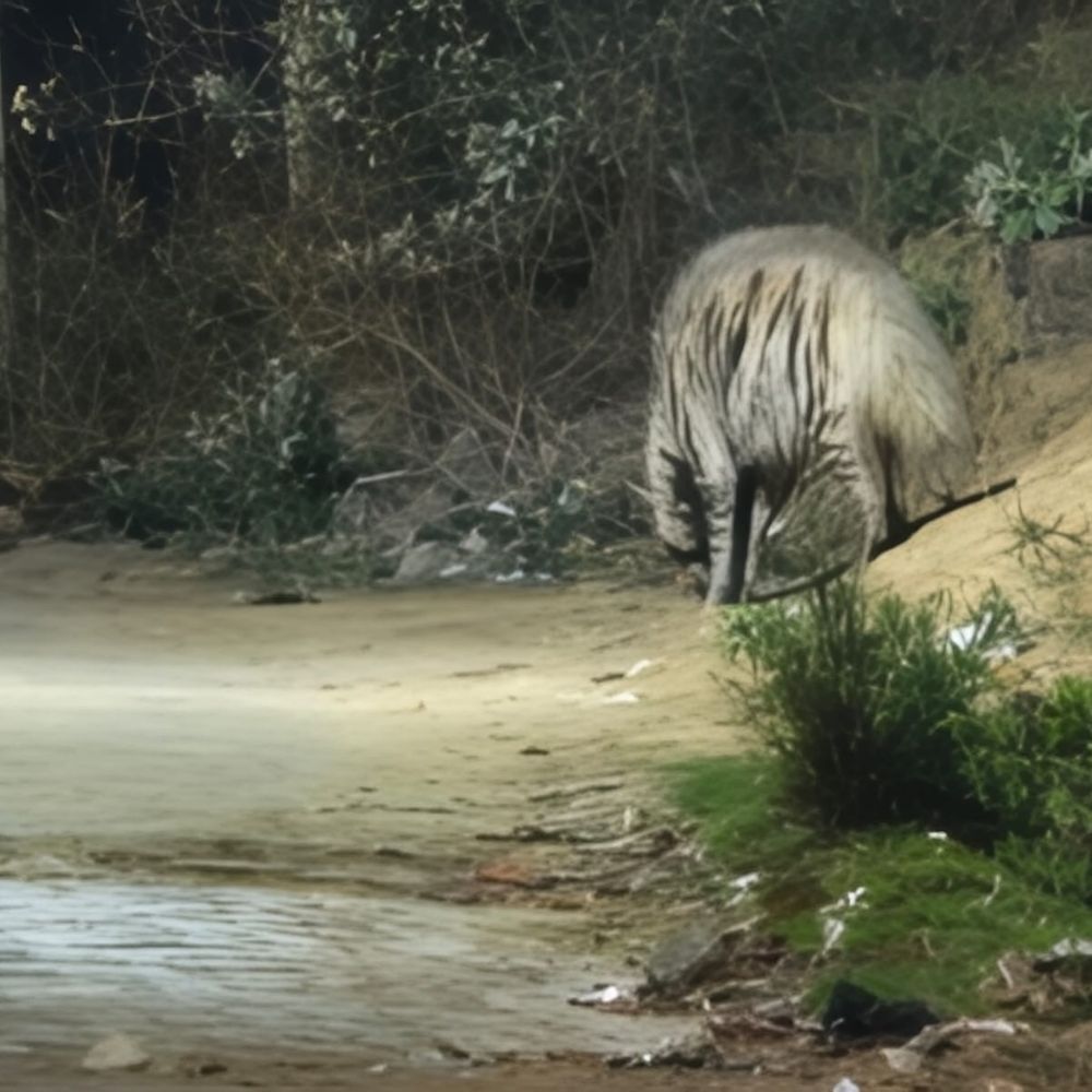 इटावा आबादी क्षेत्र में फिर दिखा लकड़बग्घा, लोगों में दहशत:एक हफ्ते में दूसरी बार आबादी में आने से बढ़ी चिंता