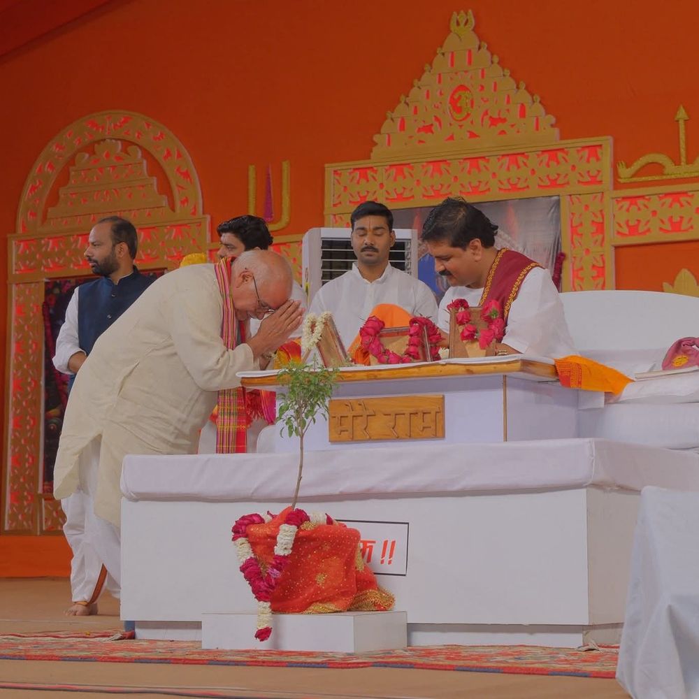 राजन जी महाराज के भजन...तेरा शुक्रिया है, पर झूमे लोग:भगवान श्री राम और केवट के प्रेम प्रसंग का वर्णन किया