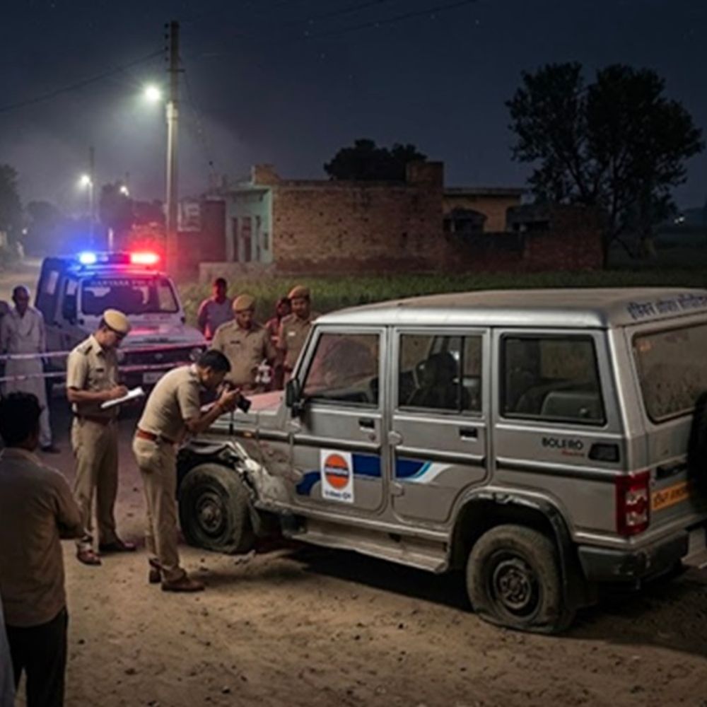 पलवल में तेल कंपनी को बोलेरो चुराई:  ड्राइवर ने चाबी लगी छोड़ी थी; पुलिस ने की घेराबंदी, टायर फटा, अंधेरे में हुए फरार – Palwal News