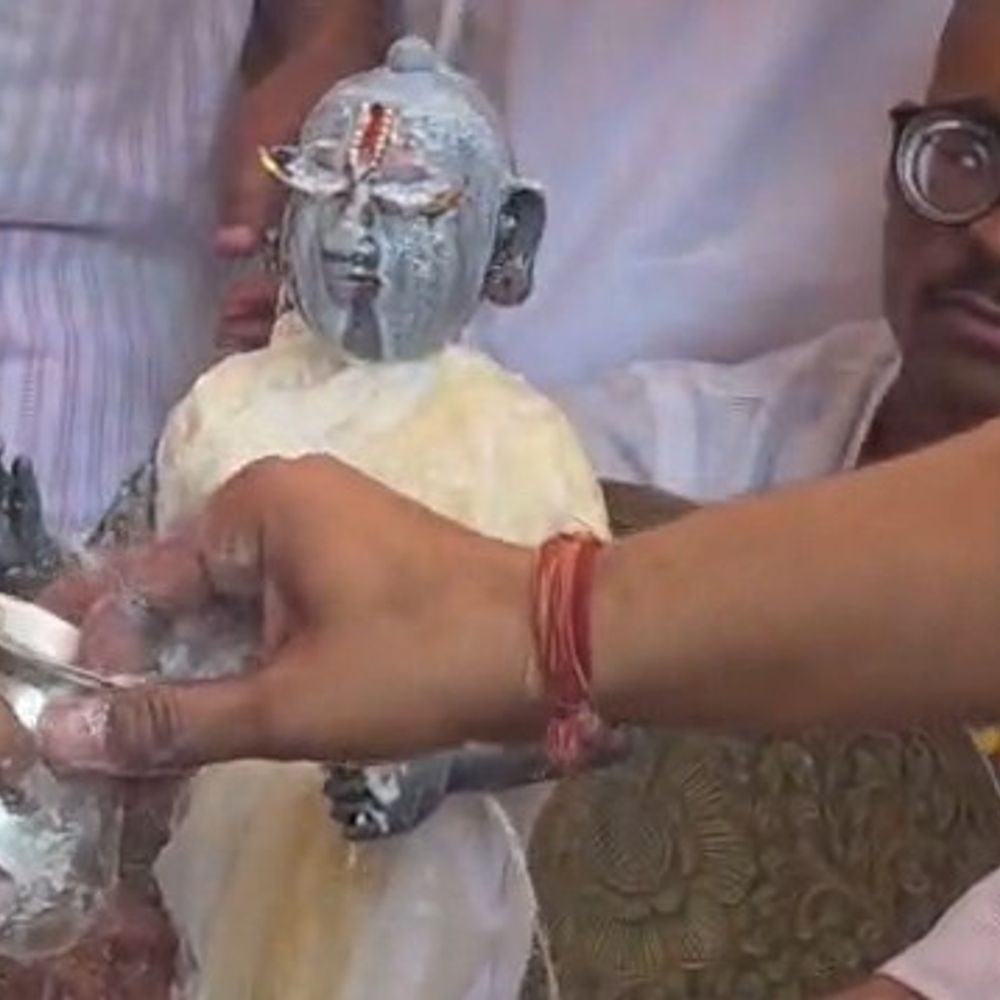 विश्राम घाट पर यमुना जन्मोत्सव:पंचामृत से किया गया अभिषेक, श्रद्धालुओं ने की पूजा की; जनजागरण यात्रा भी निकली