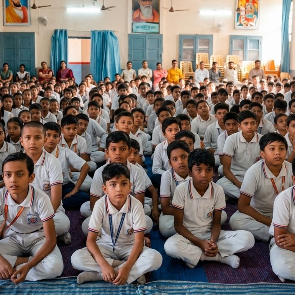 लखनऊ के सरस्वती विद्या मंदिर में रामनवमी पूर्व संध्या:छात्रों ने भगवान राम के आदर्शों पर विचार साझा किए