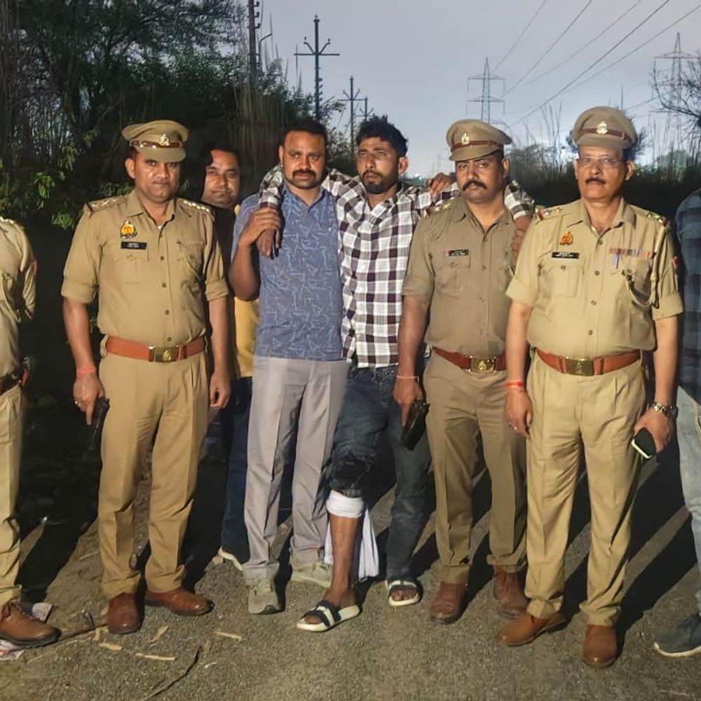 गाजियाबाद में डबल मर्डर का आरोपी मुठभेड़ में घायल:पत्नी और दोस्त की गोली मारकर की थी हत्या, पुलिस ने दौड़ाकर दबोचा