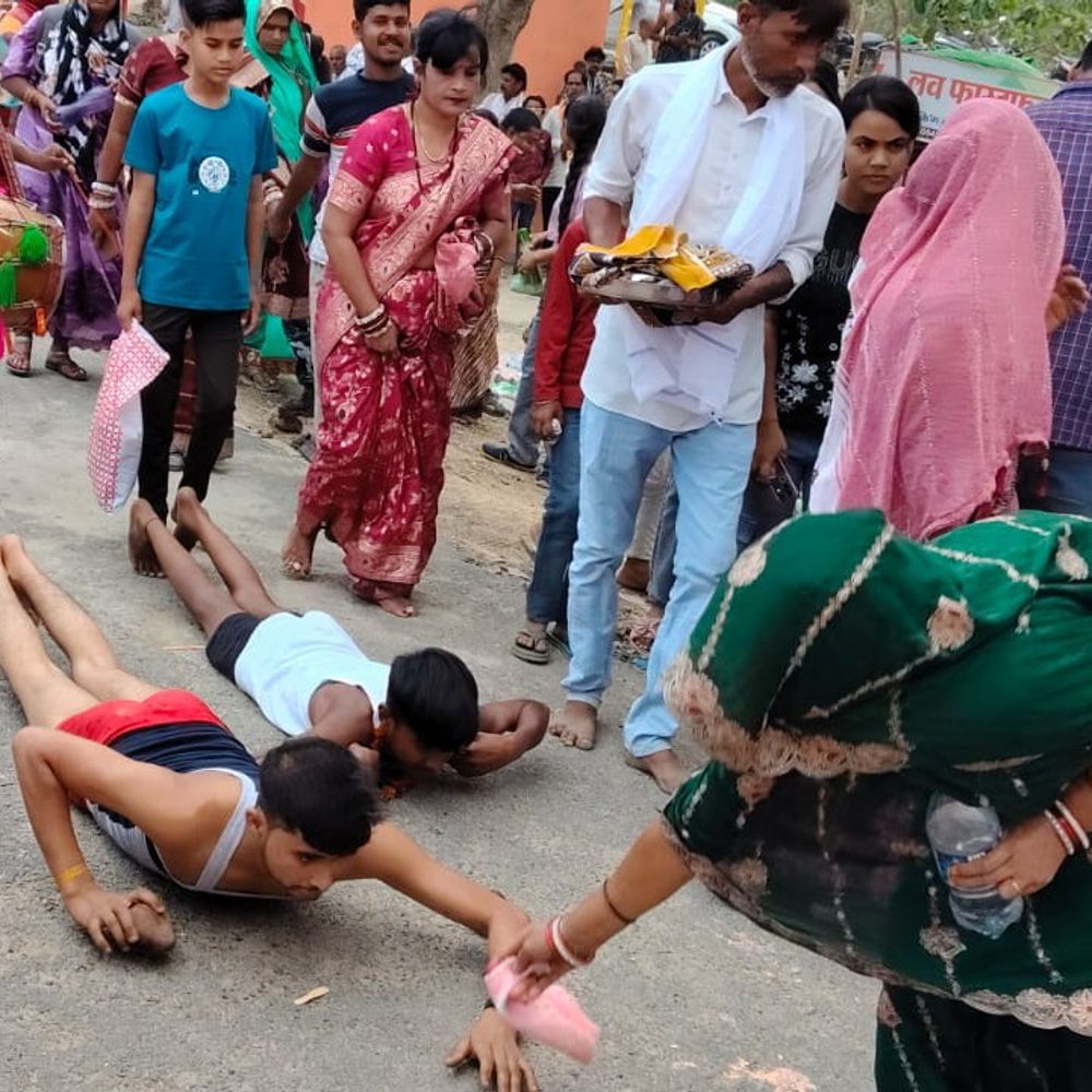 घाटमपुर में चैत्र नवरात्रि संपन्न, मां दुर्गा को विदाई:हवन-पूजन के बाद जवारा-सांग के साथ निकली शोभायात्राएं