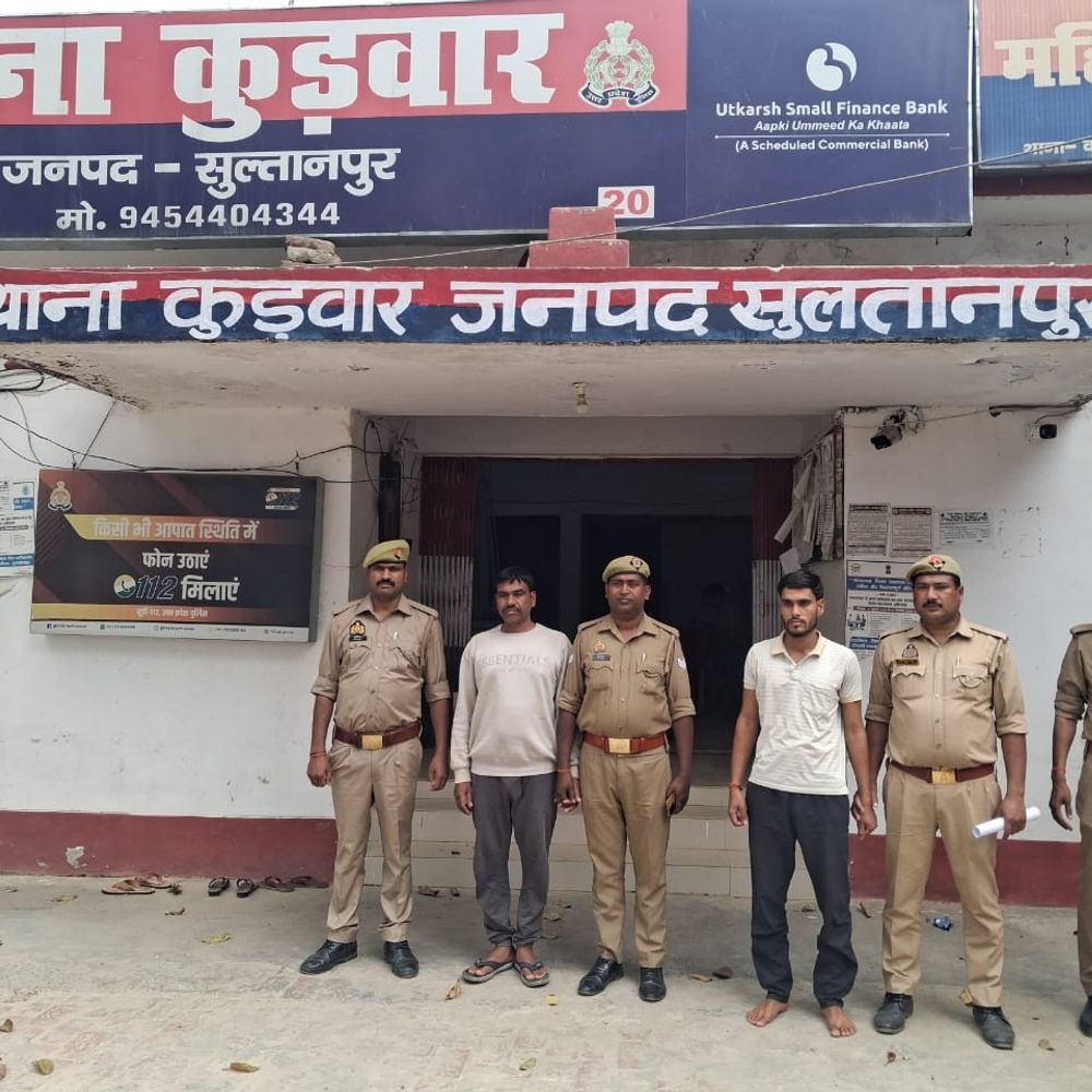 सुल्तानपुर का माता प्रसाद पांडेय हत्याकांड, पिता-पुत्र गिरफ्तार:रास्ते के विवाद में गोली मारकर की थी हत्या, पंचायत में दी थी धमकी