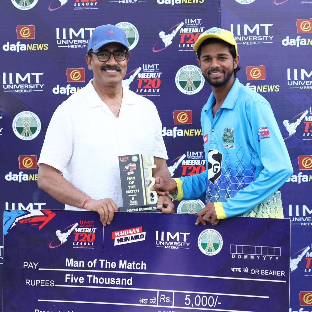 मेरठ कैंट कमांडोज् ने 6 विकेट से जीता मैच:वर्दित छोकर के शतक से 17 ओवर में हासिल किया लक्ष्य