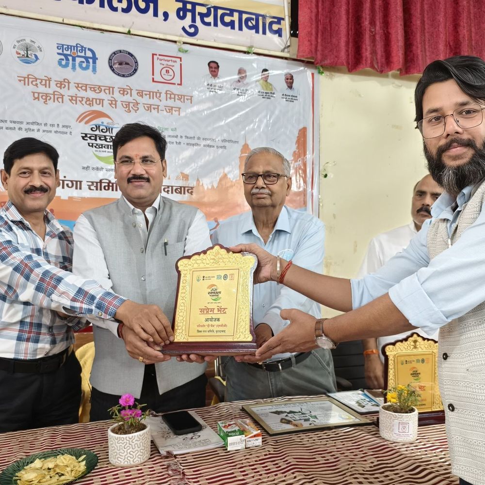 मुरादाबाद में गंगा स्वच्छता पखवाड़ा का समापन:चित्रगुप्त इंटर कॉलेज में जल संरक्षण पर छात्रों को किया जागरूक