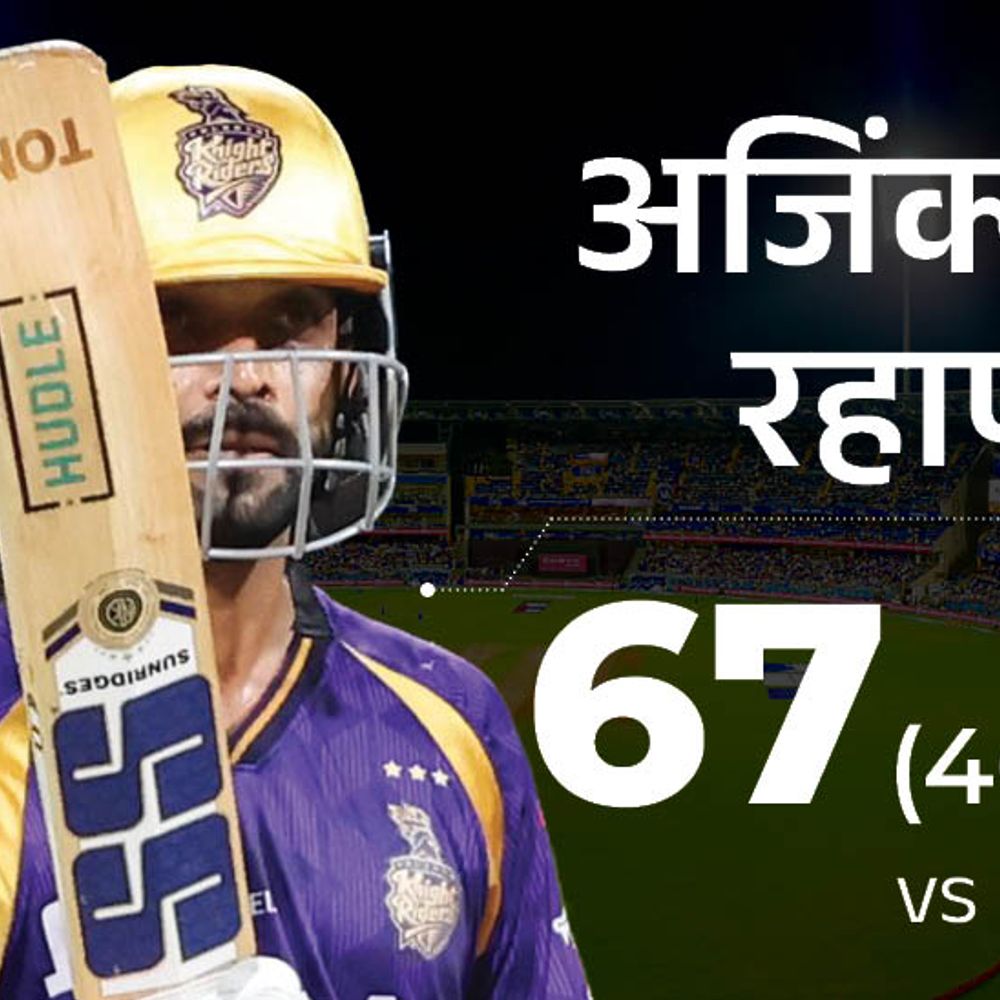 IPL- कोलकाता ने मुंबई को 221 रन का टारगेट दिया:रहाणे ने 67, रघुवंशी ने 51 रन बनाए; शार्दूल ठाकुर ने 3 विकेट लिए