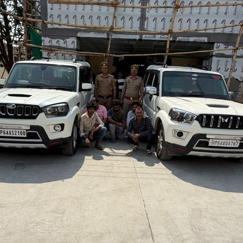 सोनभद्र में अवैध खनन पर कार्रवाई, 5 गिरफ्तार:दो स्कॉर्पियो जब्त, सरकारी काम में बाधा डालने पर कार्रवाई