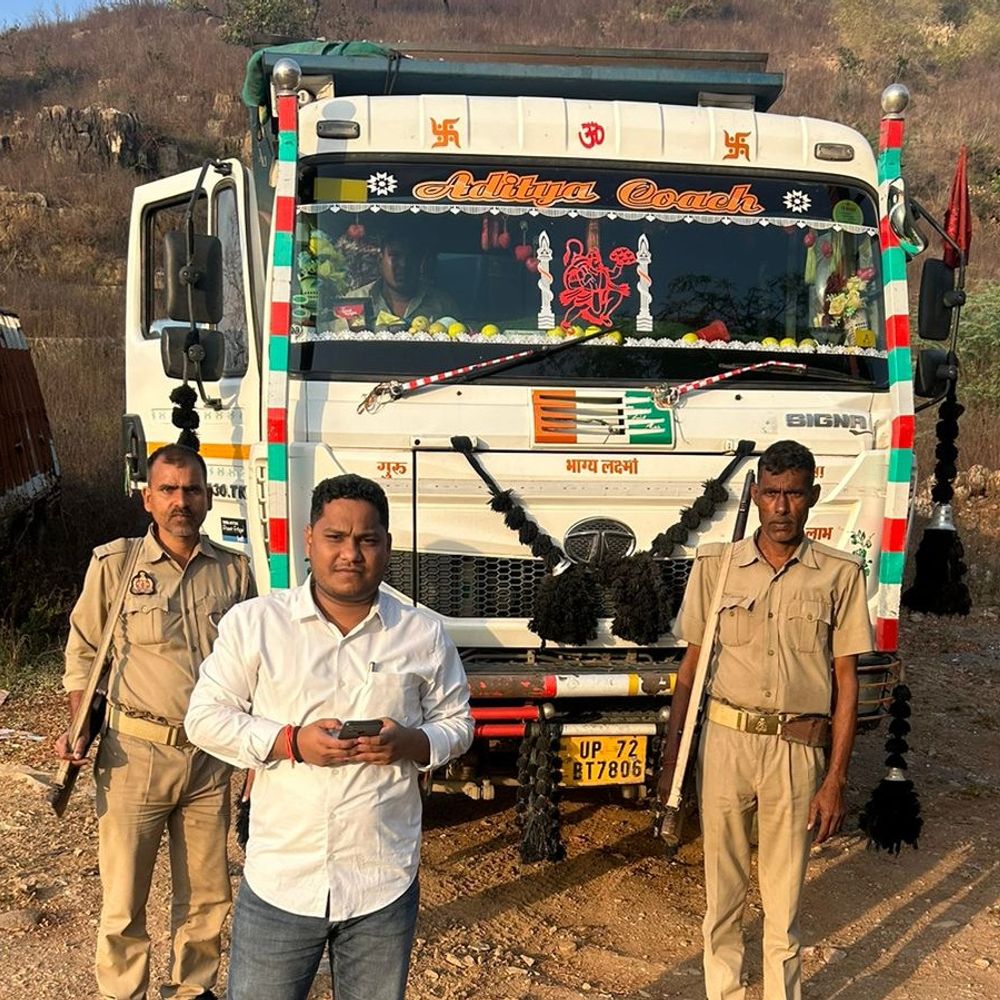 चित्रकूट में 7 ओवरलोड गिट्टी ट्रक सीज:दो दिन में 14 ट्रकों से 5 लाख रुपये का जुर्माना वसूला