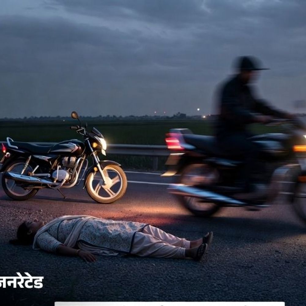 यमुनानगर में मायके से लौट रही महिला की मौत:पति ने बाथरूम के लिए रोकी थी मोटरसाइकिल, तेज रफ्तार बाइक ने पत्नी को कुचला