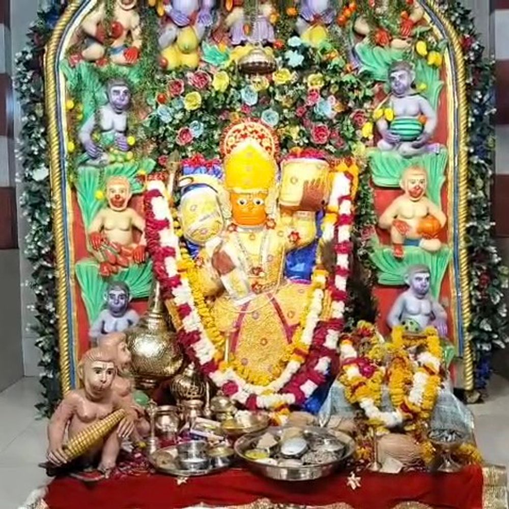 हनुमान प्रक्टोत्सव पर गौधाम बालाजी मंदिर में भजन संध्या:आज सुंदरकांड-हनुमान चालीसा का पाठ; भगवान का अभिषेक और महायज्ञ होगा
