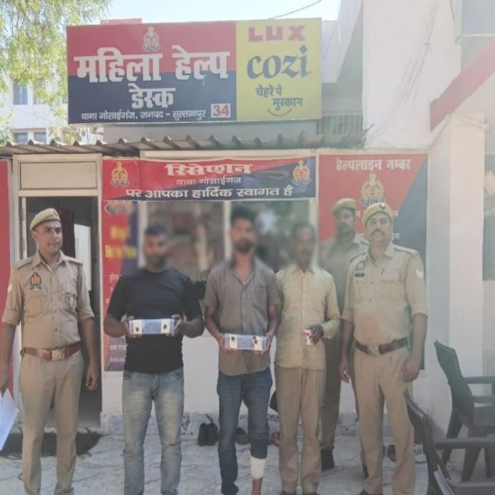 सुल्तानपुर में गौतस्करी गिरोह के 3 सदस्य मुठभेड़ में गिरफ्तार:एक घायल, अवैध हथियार बरामद; दो दिन पूर्व पुलिस की लापरवाही से आठ को मिली थी जमानत