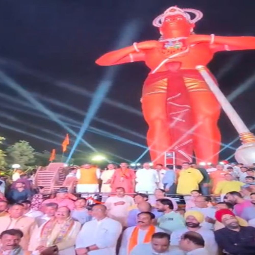 परिवहन मंत्री ने सुरेश खन्ना को राम बताया:बोले- हम उनके हनुमान, हनुमान जयंती पर साध्वी निरंजन ज्योति भी शामिल हुईं