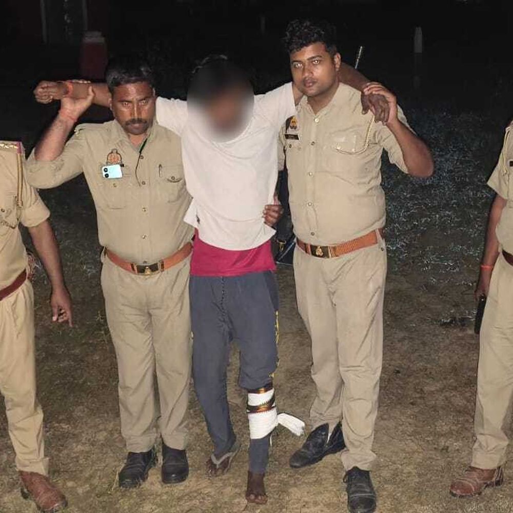 फर्रुखाबाद में नाबालिग हत्या मामले का आरोपी मुठभेड़ में गिरफ्तार:पुलिस ने पैर में मारी गोली, एक सिपाही भी घायल; दोनों अस्पताल में भर्ती