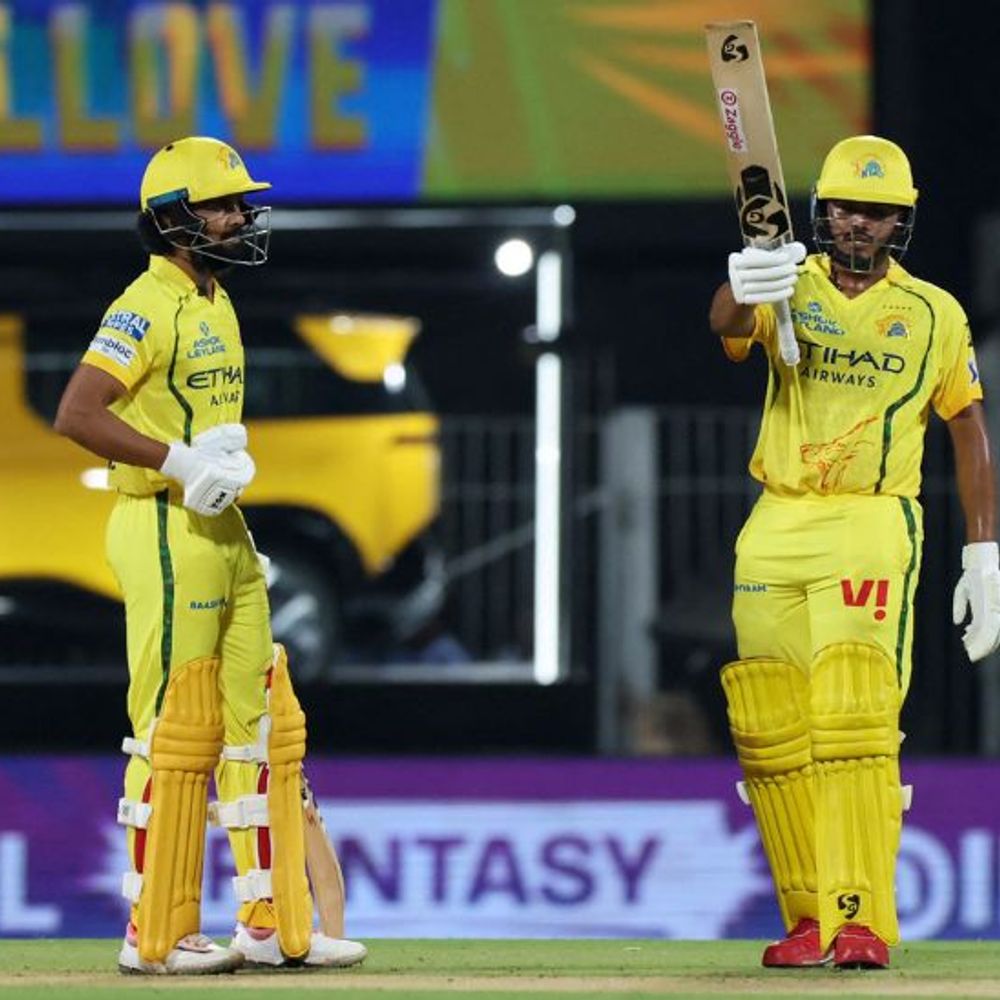 IPL में CSK vs PBKS:चेन्नई ने 4 विकेट गंवाए, मार्को यानसन ने कार्तिक शर्मा को LBW किया; म्हात्रे फिफ्टी लगाकर आउट