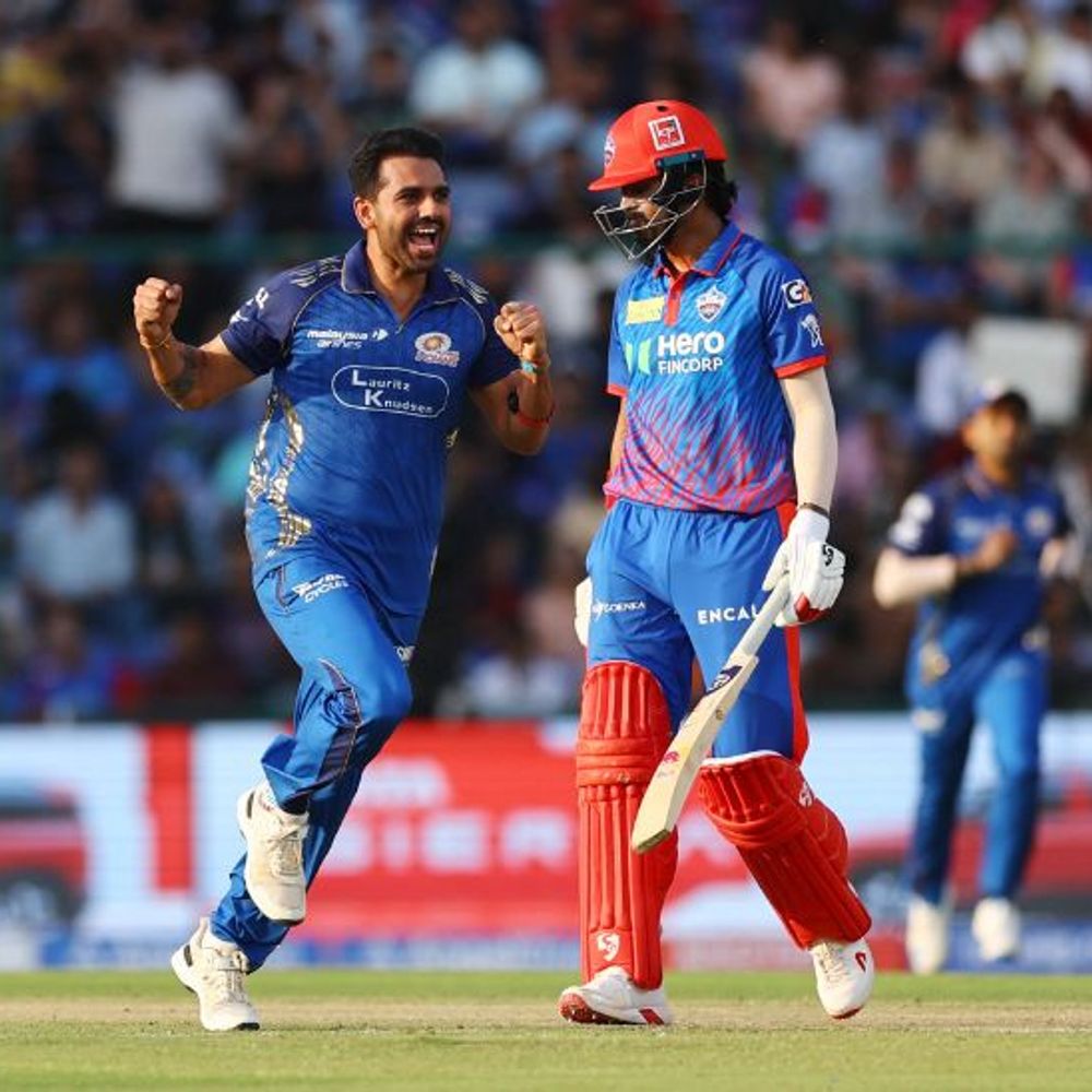 IPL- मुंबई ने दिल्ली को 163 रन का टारगेट दिया:कैपिटल्स ने 2 ओवर में 2 विकेट गंवाए, राहुल कैच, नीतीश रन आउट