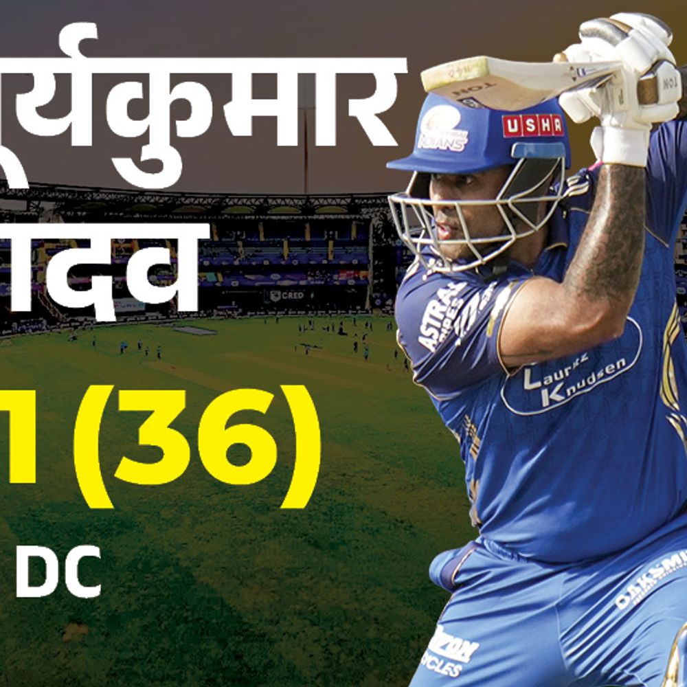 IPL- मुंबई ने दिल्ली को 163 रन का टारगेट दिया:सूर्यकुमार यादव का अर्धशतक, मुकेश कुमार ने 2 विकेट लिए