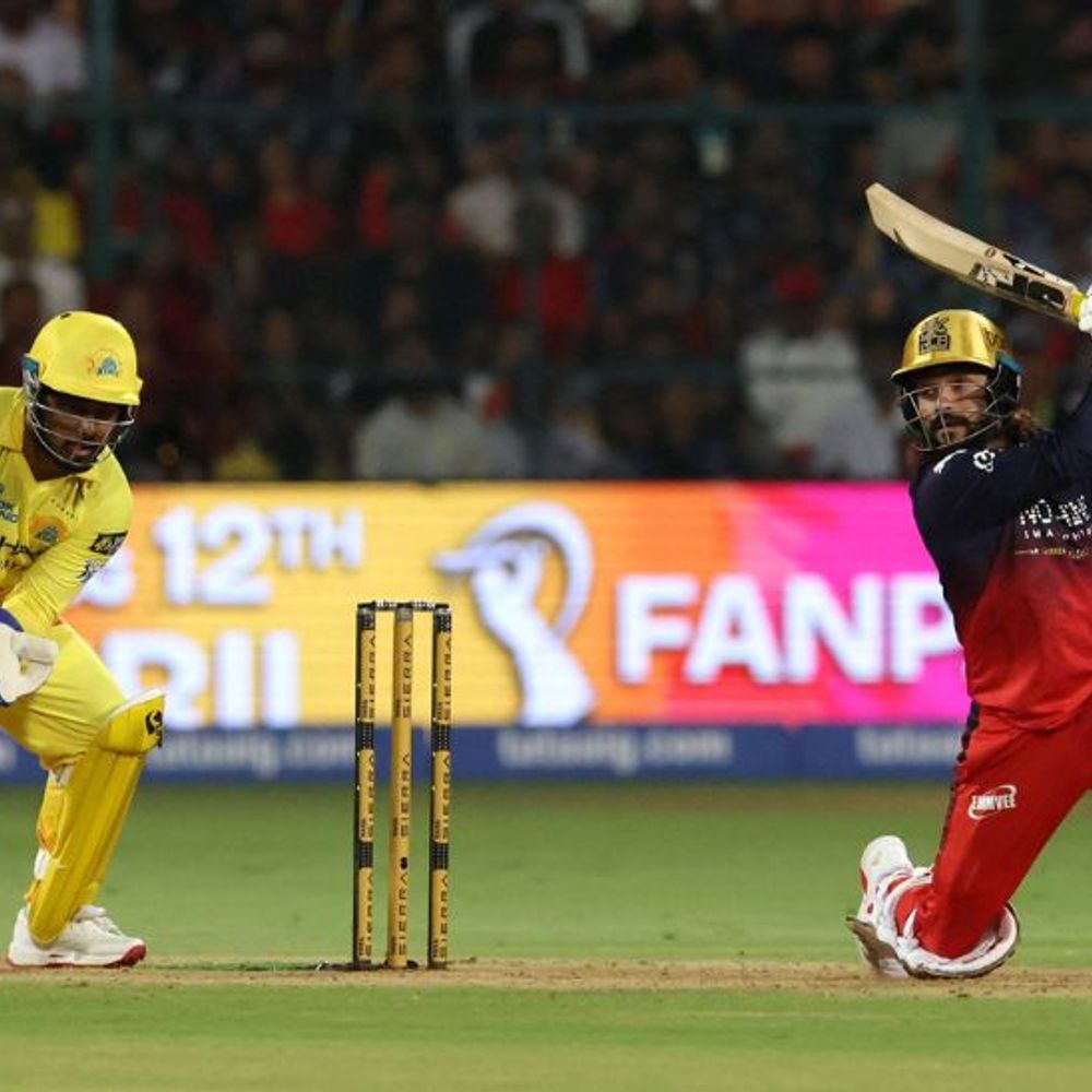 बेंगलुरु ने चेन्नई को 251 रन का टारगेट दिया:IPL 2026 का सबसे बड़ा स्कोर, टिम डेविड ने 8 छक्के लगाकर 70 रन बनाए