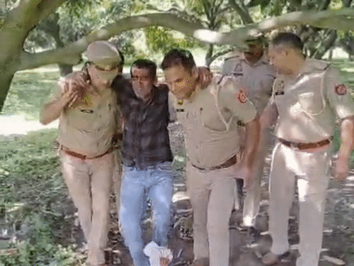 
                 सहारनपुर में पुलिस मुठभेड़ में गोकश गिरफ्तार:चेकिंग के दौरान बदमाशों ने की फायरिंग, जवाबी कार्रवाई में पैर में लगी गोली 
            