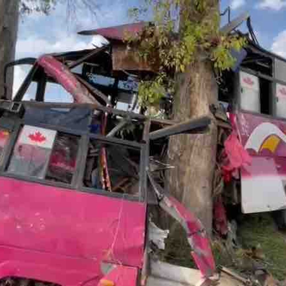 कपूरथला में तेज रफ्तार बस का टायर फटा:  बेकाबू होकर पेड़ से टकराई, 12 यात्री घायल; मुकंदपुर से फगवाड़ा जा रही थी – Jalandhar News