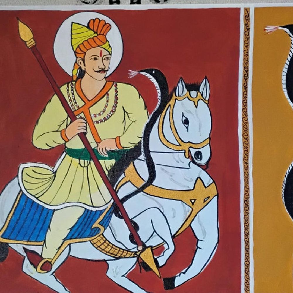 रूस में लगी लोक देवता वीर तेजाजी महाराज की पेंटिंग:अंतरराष्ट्रीय प्रदर्शनी में प्रदर्शित की गई, पढ़ें जयपुर की प्रमुख खबरें