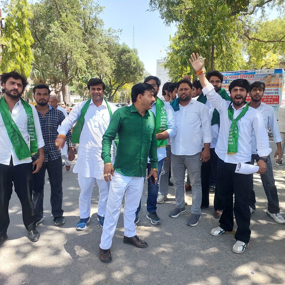 सेंट्रल मार्केट सीलिंग पर किसान यूनियन का विरोध:बोले - 44 प्रतिष्ठानों पर की गई कार्रवाई पर तत्काल लगे रोक