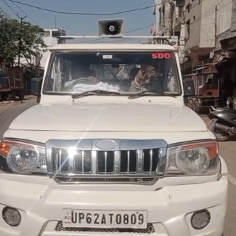 जौनपुर में सरकारी गाड़ी में दिखा पालतू कुत्ता:बिजली विभाग की बोलेरो पर सवाल, वीडियो आया सामने