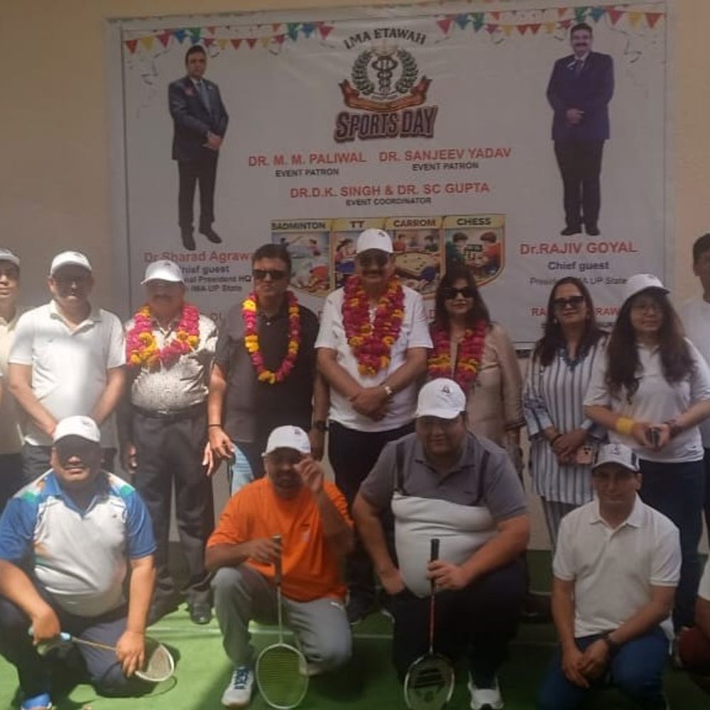 इटावा में IMA का वार्षिक खेल दिवस शुरू:डॉक्टरों ने खेलों के साथ हेल्दी डाइट का संदेश दिया