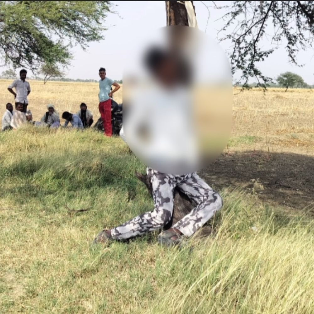 पत्नी से विवाद के बाद मजदूर ने की आत्महत्या:जालौन में पेड़ से लटका मिला शव, पुलिस जांच में जुटी