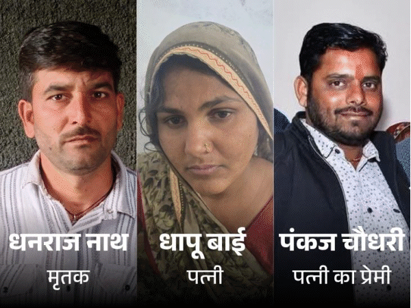 बॉयफ्रेंड संग मिलकर पति को तलवार से टुकड़ों में काटा:शव को जलाया, JCB से गड्ढा खुदवाकर गाड़ा; बेटी बोली-पापा को रात में ले गए थे