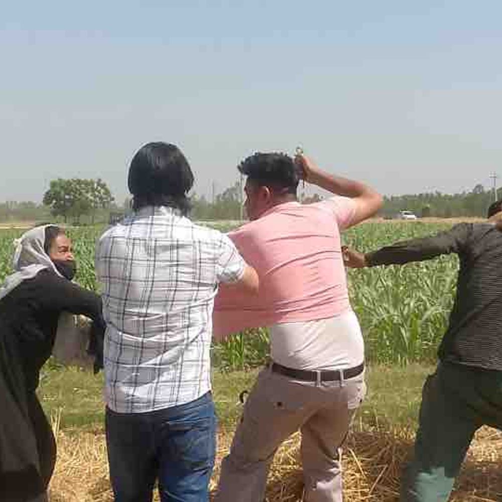 रामपुर में जमीन विवाद में महिला से छेड़छाड़:विरोध करने पर भाई को पीटा, तीन नामजद समेत छह पर मुकदमा, खेत में गेहूं काटने के दौरान विवाद