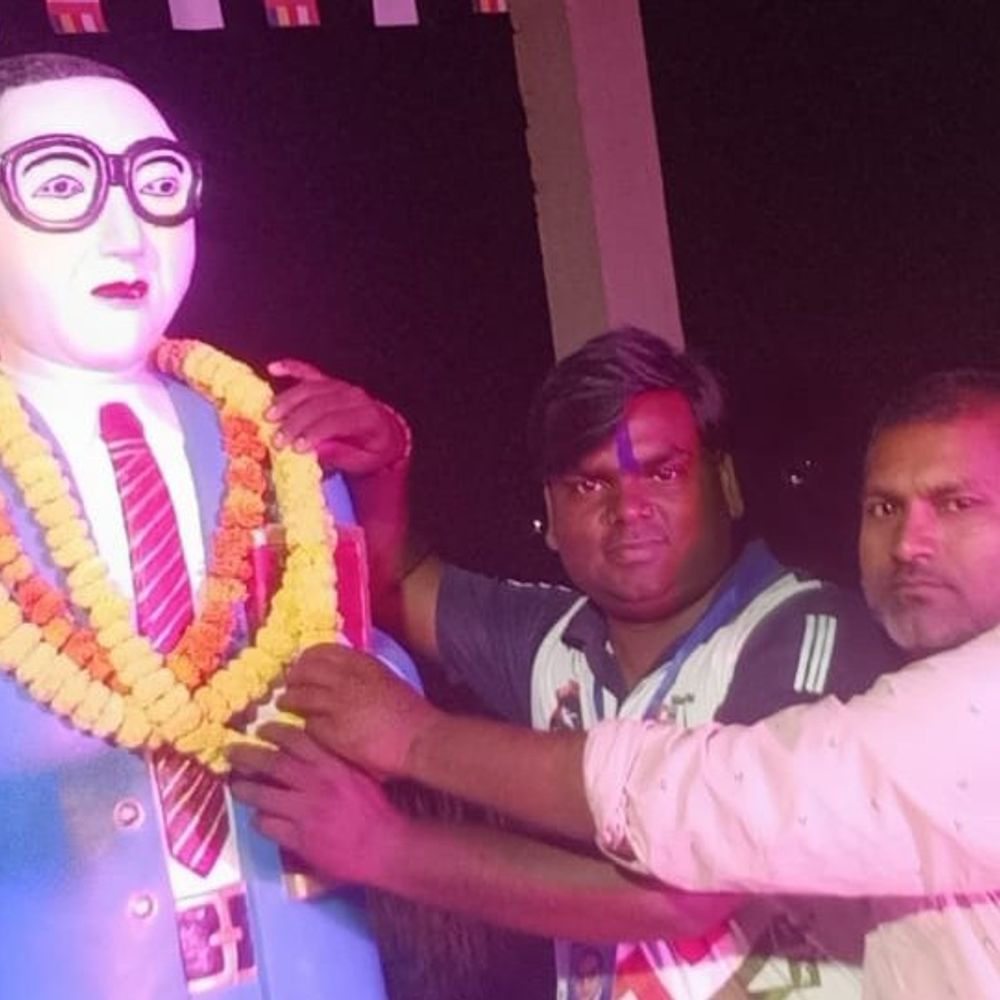 वाराणसी के कोईराजपुर में डॉ. अंबेडकर जयंती मनाई गई:ग्रामीणों ने जुलूस निकालकर उत्साहपूर्वक भाग लिया