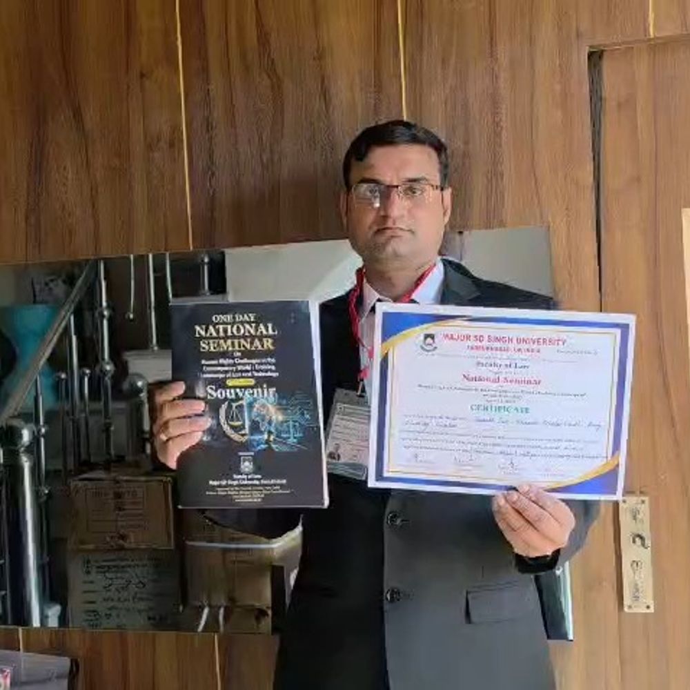 मैनपुरी के सौरभ ने राष्ट्रीय संगोष्ठी में पेश किया शोधपत्र:मानवाधिकार संगोष्ठी में देशभर के शिक्षाविदों, विद्वानों और शोधार्थियों ने प्रतिभाग किया