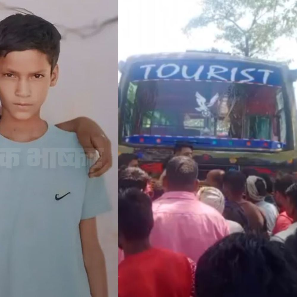 डबल डेकर बस की मोपेड से टक्कर, चालक की मौत:श्रावस्ती में चचेरा भाई घायल, 300 मीटर घसीटते ले गई मोपेड, वाहन जब्त