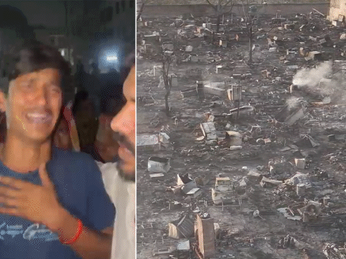 
                 लखनऊ अग्निकांड- 10 से ज्यादा बच्चे-बुजुर्ग लापता:महिलाएं बोलीं- कोठीवालों ने हमारी झोपड़ी फूंकी; 2 घंटे बाद आई दमकल 
            