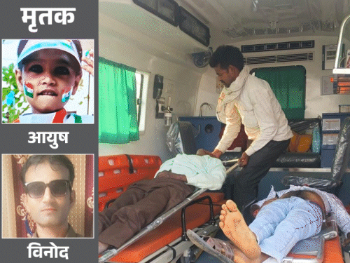 
                 डिवाइडर से टकराई बाइक, फूफा-भतीजे सहित 3 की मौत:कानपुर में जागरण से लौट रहे थे 4 लोग; झपकी आने से हादसा, बच्ची गंभीर 
            