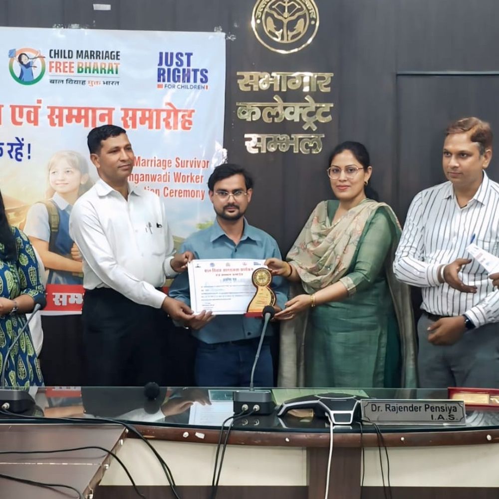 संभल में बाल विवाह रुकवाने वाले बच्चों का सम्मान:अक्षय तृतीया पर दिया गया जागरूकता का संदेश