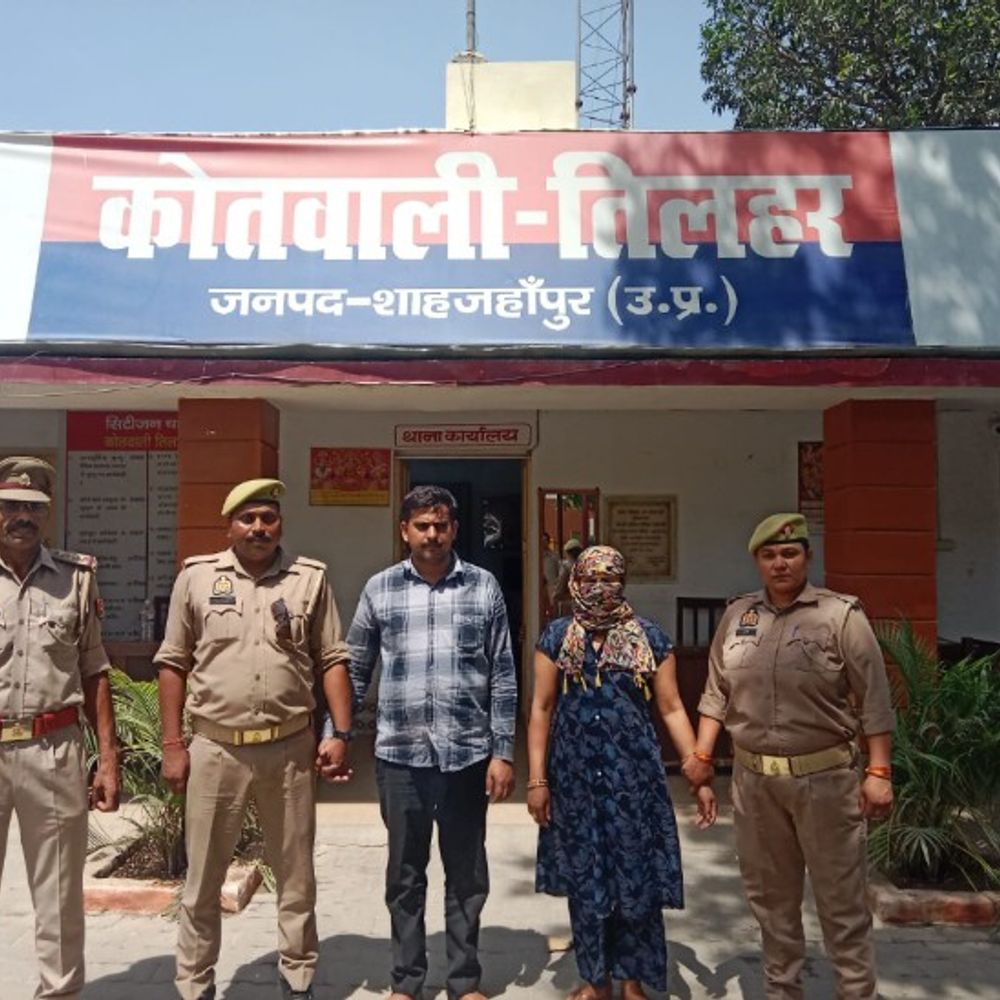 पति की हत्या में फरार पत्नी-नन्दोई गिरफ्तार:जहर देकर मारा था, 25 हजार के इनामी नोएडा और हिमाचल में टीचर बनकर रहे थे