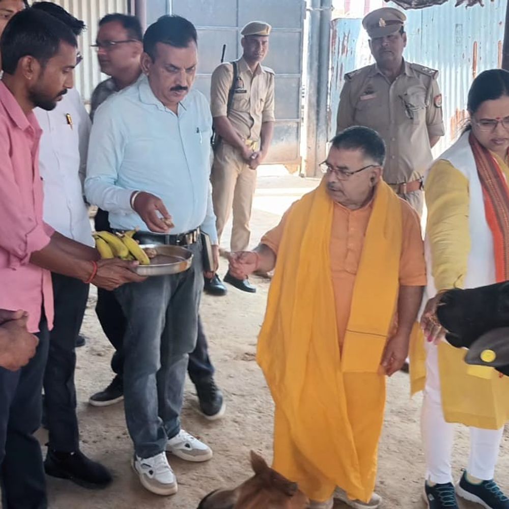 गो सेवा आयोग अध्यक्ष ने गौशालाओं का निरीक्षण किया:दिबियापुर और नियामतपुर बिहारी में व्यवस्थाओं का जायजा लिया