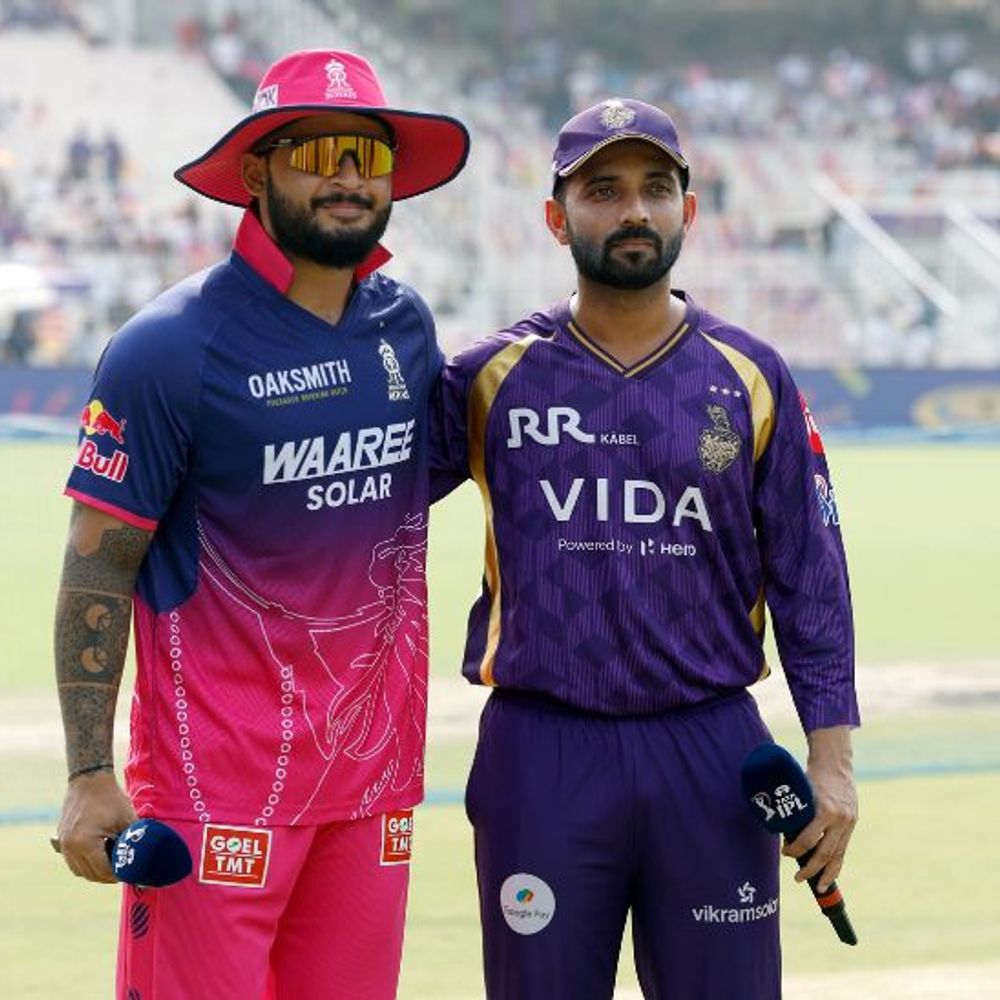 IPL-राजस्थान ने टॉस जीता, कोलकाता पहले बॉलिंग करेगी:5 मैच हार चुकी KKR को पहली जीत की तलाश, RR की वापसी की कोशिश