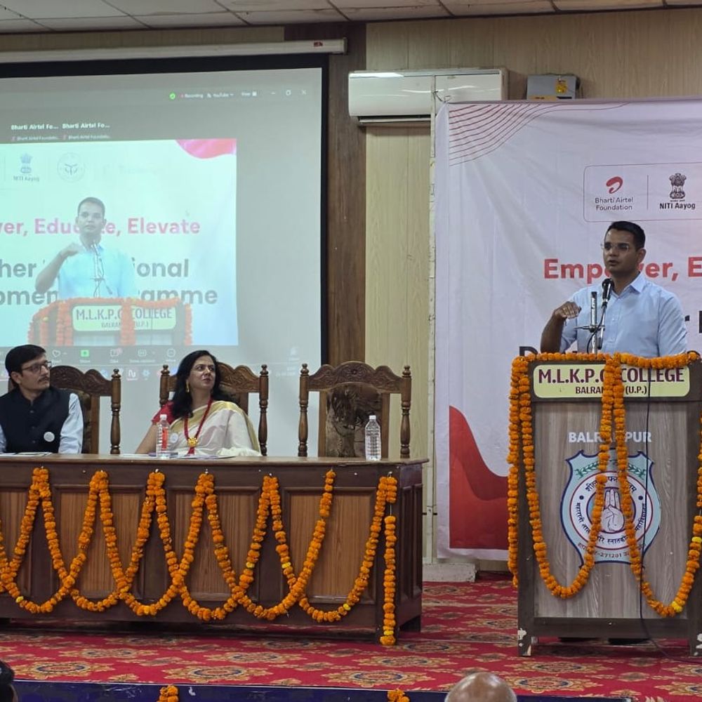 'द टीचर ऐप' लॉन्च, शिक्षकों को मिला डिजिटल साथी:भारती एयरटेल फाउंडेशन, नीति आयोग ने किया शुभारंभ