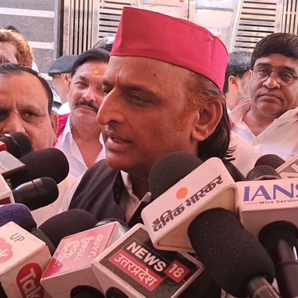 अखिलेश यादव बोले- बंगाल-तमिलनाडु में भाजपा हार रही है:गाजीपुर में भाजपा और पुलिस ने मिलकर पत्थरबाजी करवाई