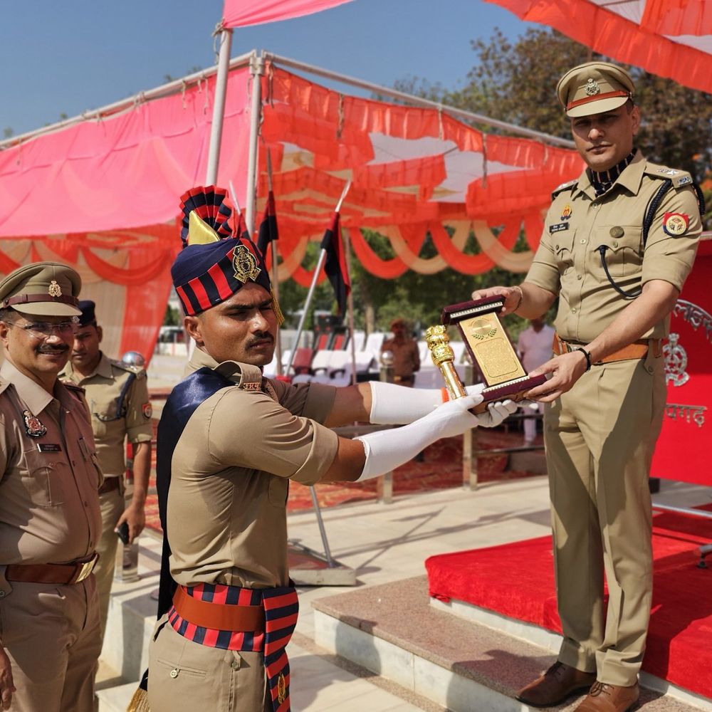 प्रतापगढ़ पुलिस लाइन में दीक्षांत परेड की रिहर्सल संपन्न:26 अप्रैल को होगा मुख्य आयोजन, ड्रोन से होगी निगरानी