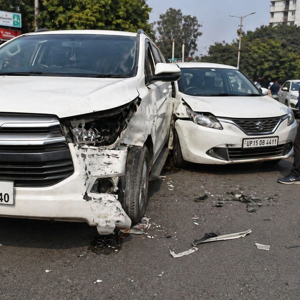 मेरठ में शराबी-चालक ने सेना अधिकारी की गाड़ी को टक्कर:हादसे में कर्नल समेत तीन घायल, आरोपी गिरफ्तार