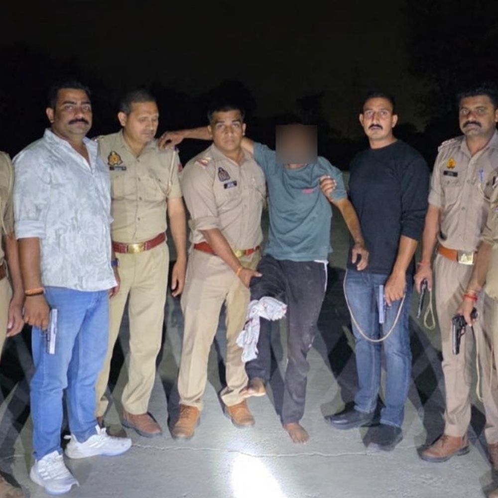 बागपत में हत्यारोपी पुलिस मुठभेड़ में गिरफ्तार:फायरिंग में कांस्टेबल के बाएं हाथ में लगी गोली, युवक की चाकू घोपकर की थी हत्या