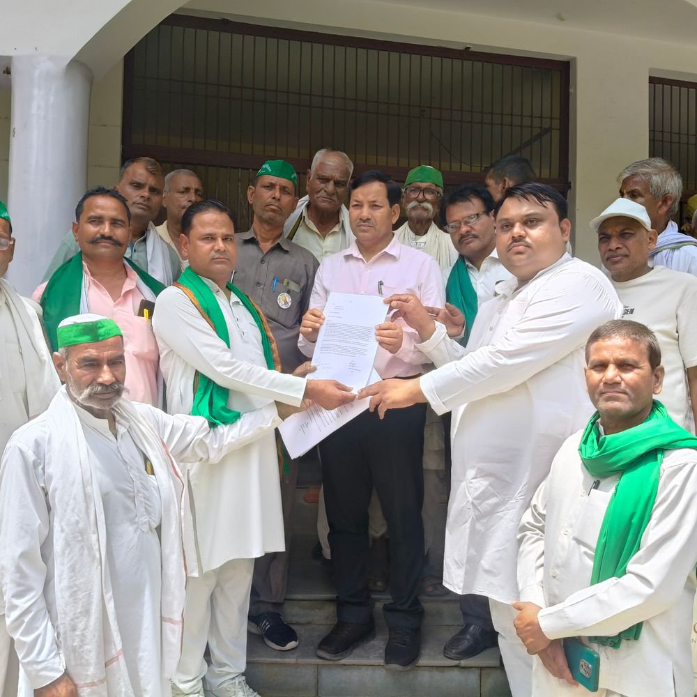 भाकियू (चढ़ूनी) ने अमेरिका ट्रेड डील का विरोध किया:किसानों ने डीएम को ज्ञापन सौंपकर जताई चिंता