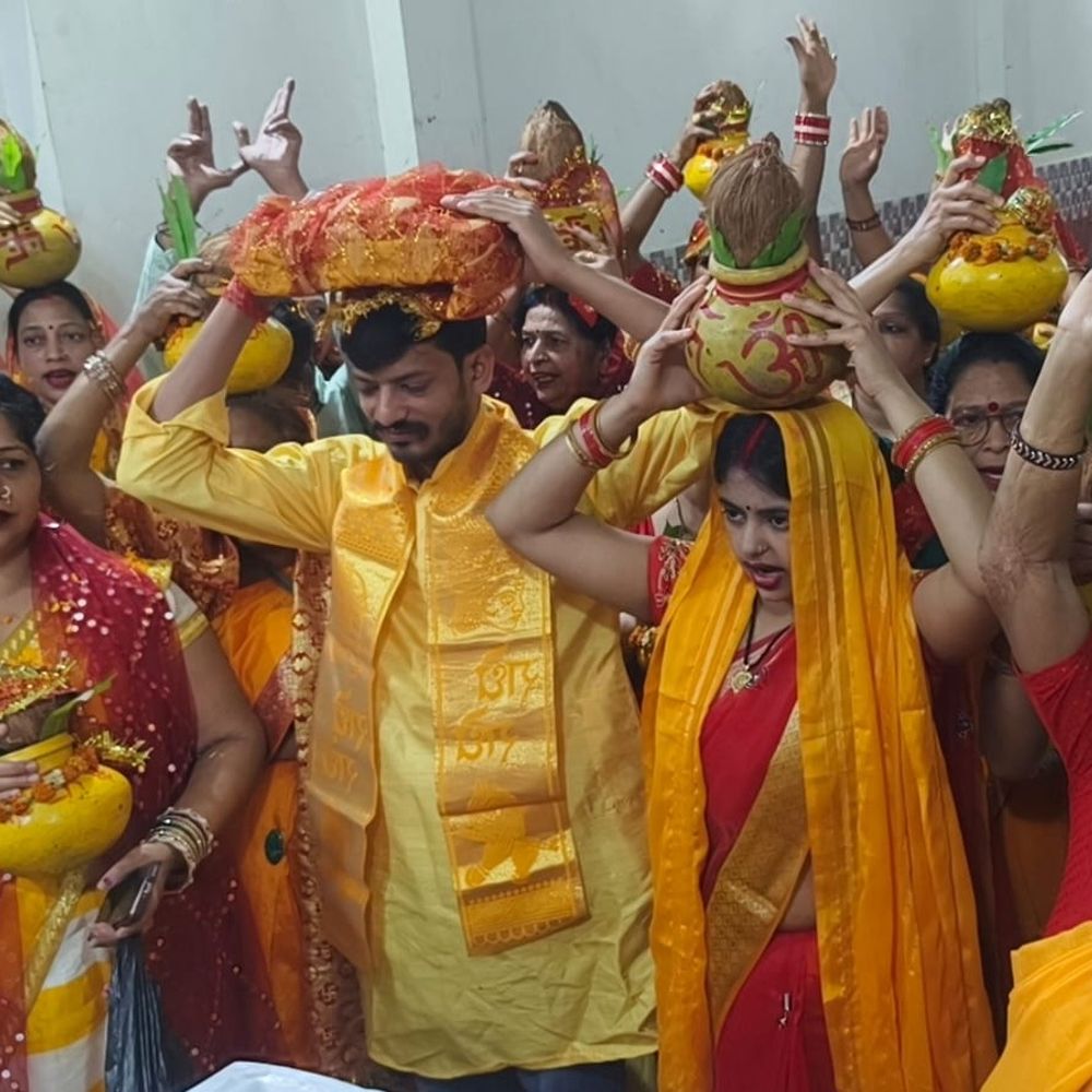 बुद्ध पूर्णिमा पर संभल में गीता ज्ञान यज्ञ शुरू:संभल में कलश यात्रा के साथ हुआ शुभारंभ, 7 मई तक चलेगा आयोजन