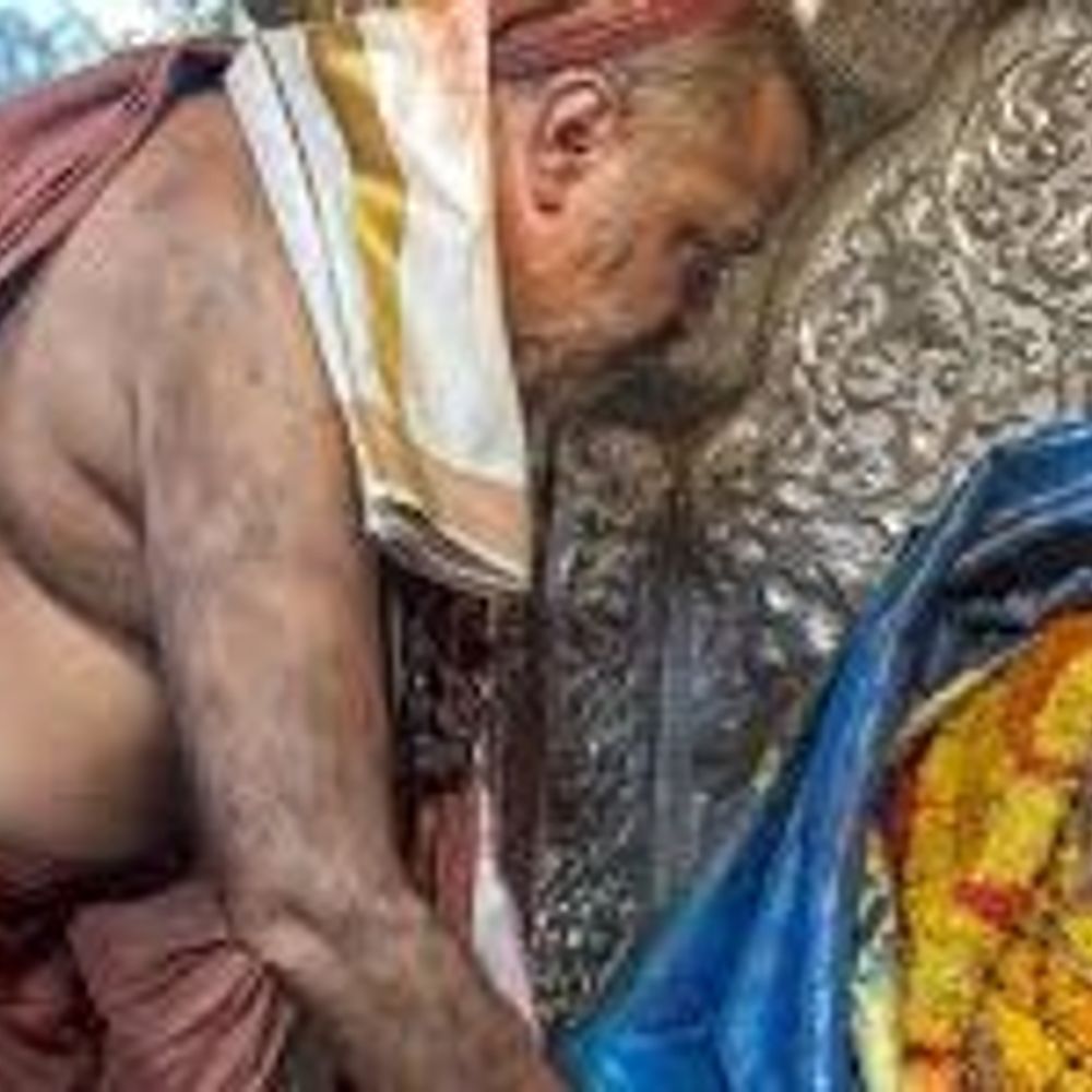 शंकराचार्य शंकर विजयेंद्र सरस्वती ने मां अन्नपूर्णा में टेका माथा:जगन्नाथ मंदिर में आज करेंगे जीर्णोद्धार कार्य का शिलान्यास, श्रद्धालुओं ने किया नमन
