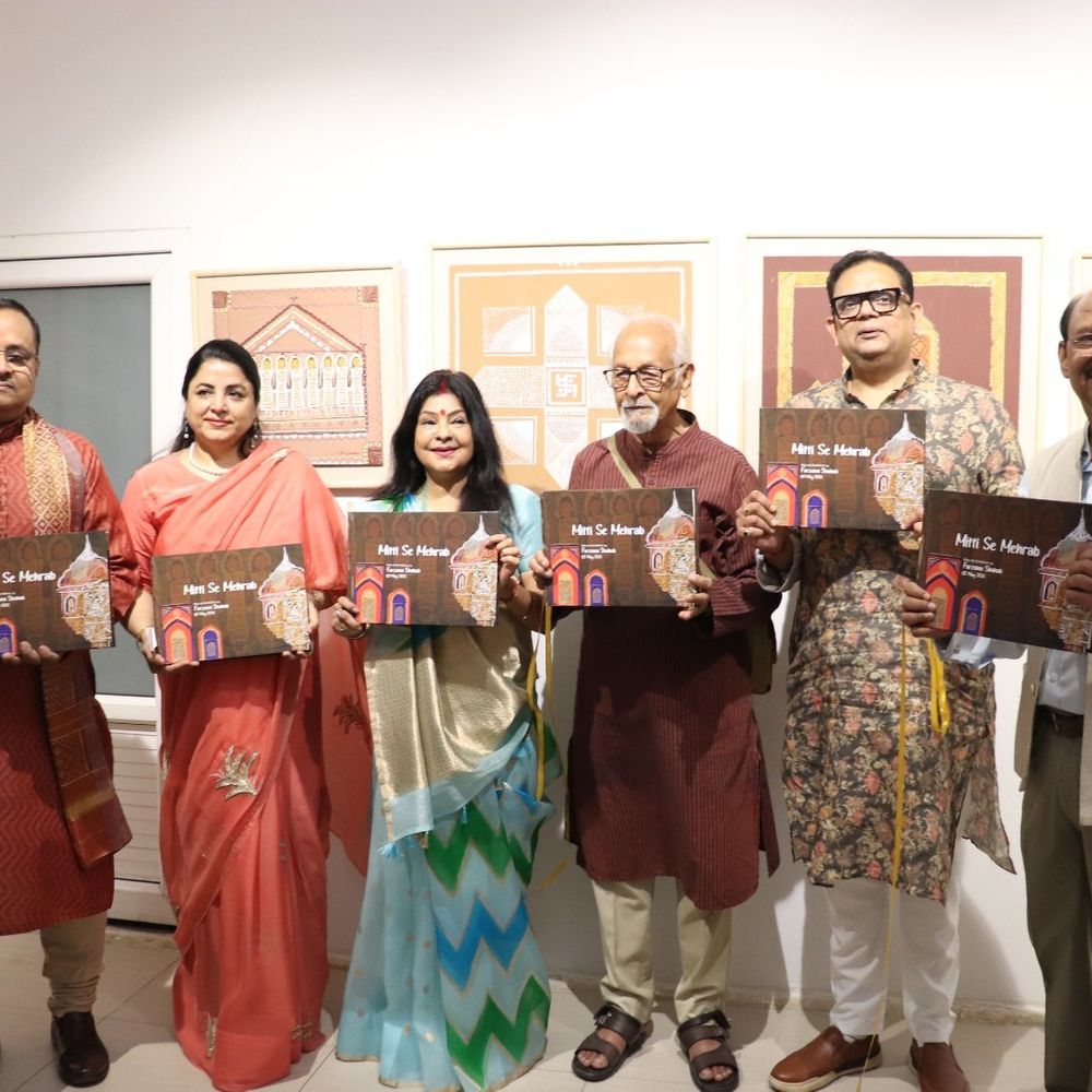 लखनऊ में 'मिट्टी से मेहराब' कला प्रदर्शनी शुरू:कला स्रोत गैलरी में 2 से 4 मई तक फरजाना शहाब की कृतियां